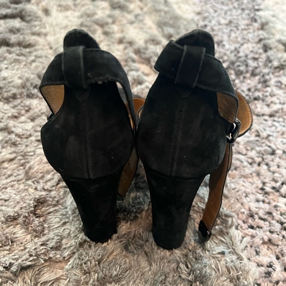 COACH MARINA SUEDE Black SANDALS HEELED - Picture 3 of 10